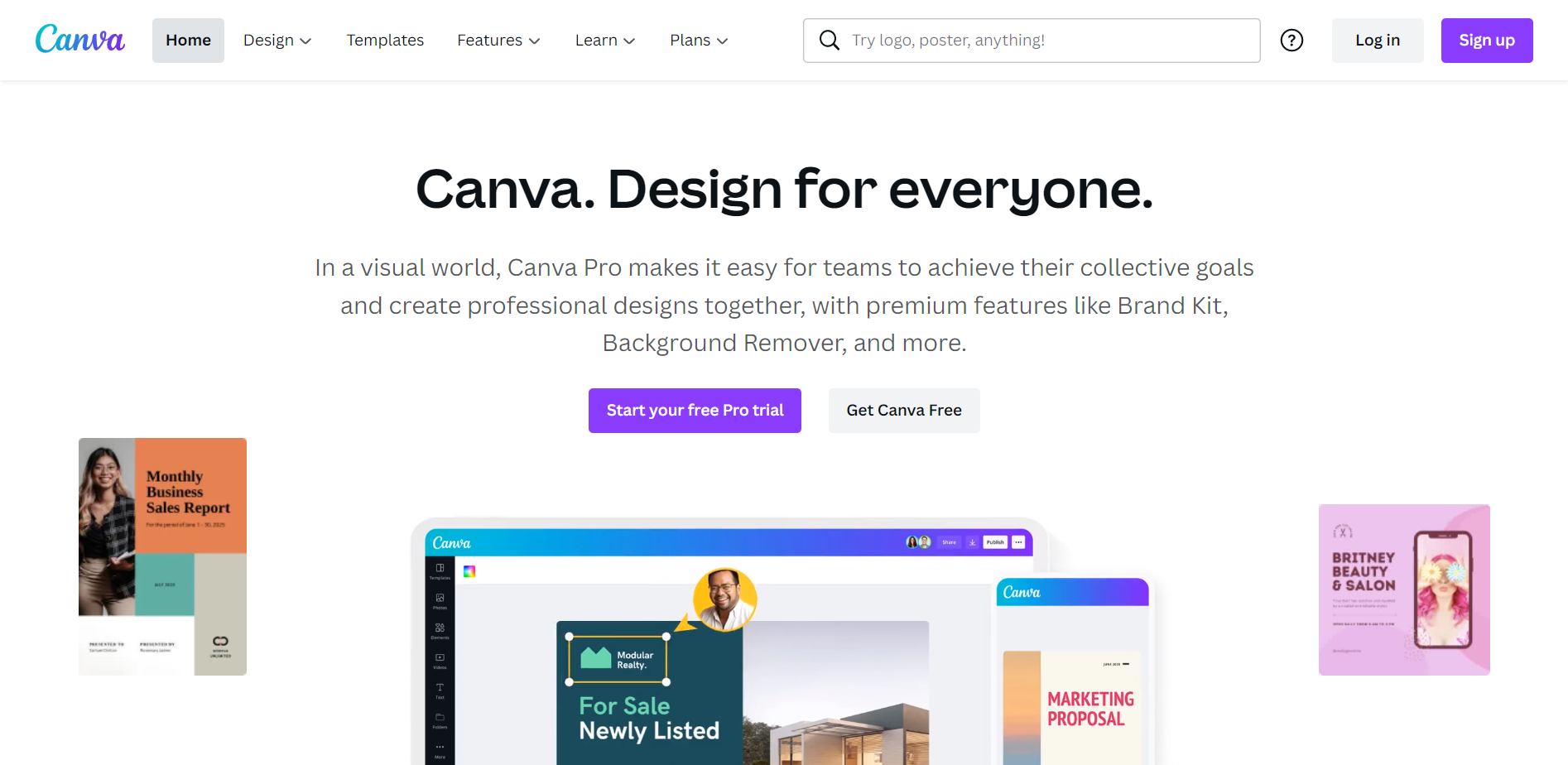 Canva Free Design Tool Presentations Video Social Media More