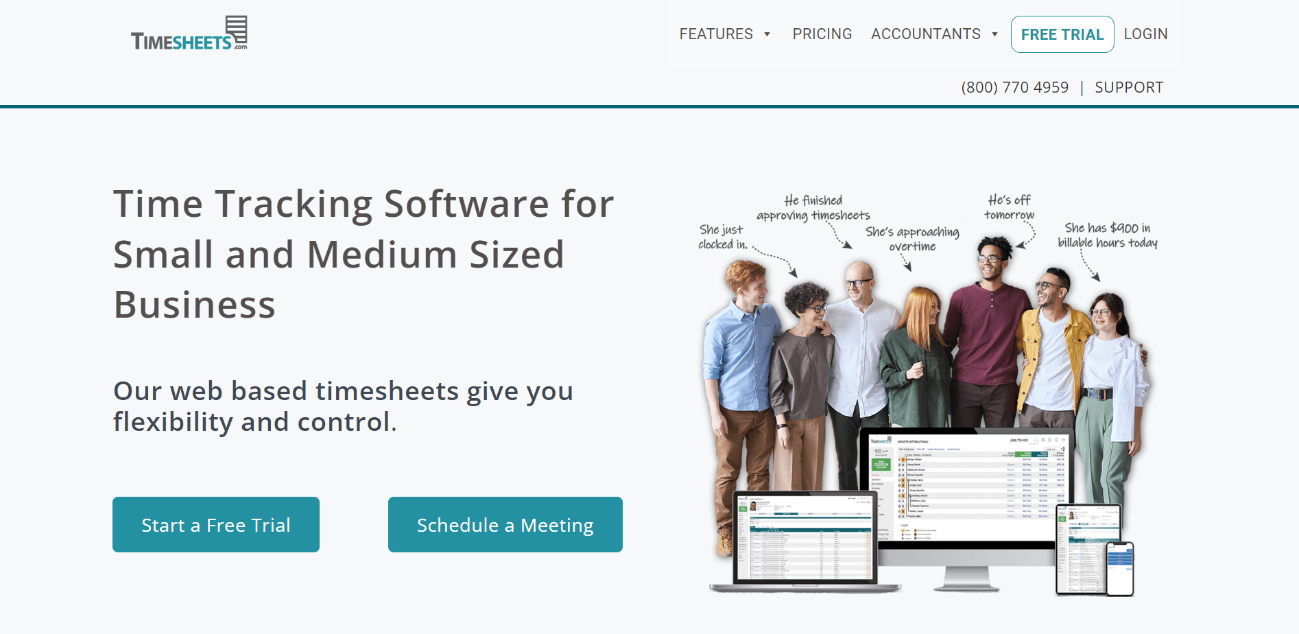 Free Time Tracking Software Timesheets com is for your Employees 