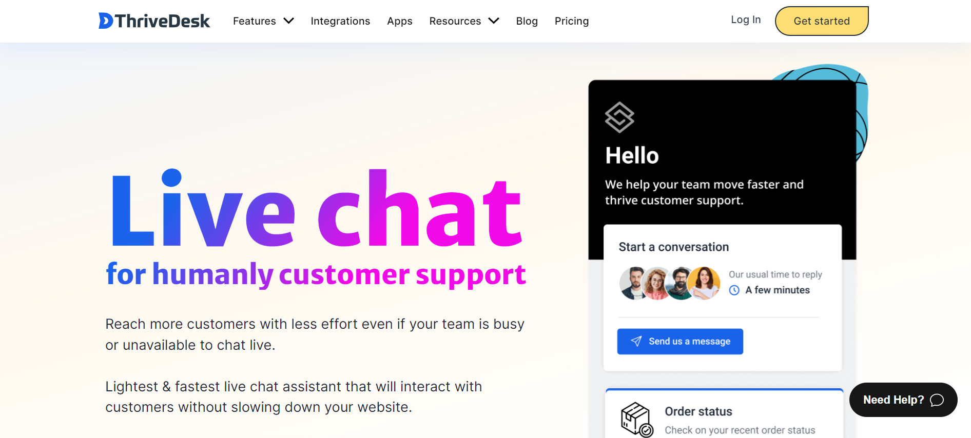 Live chat support software