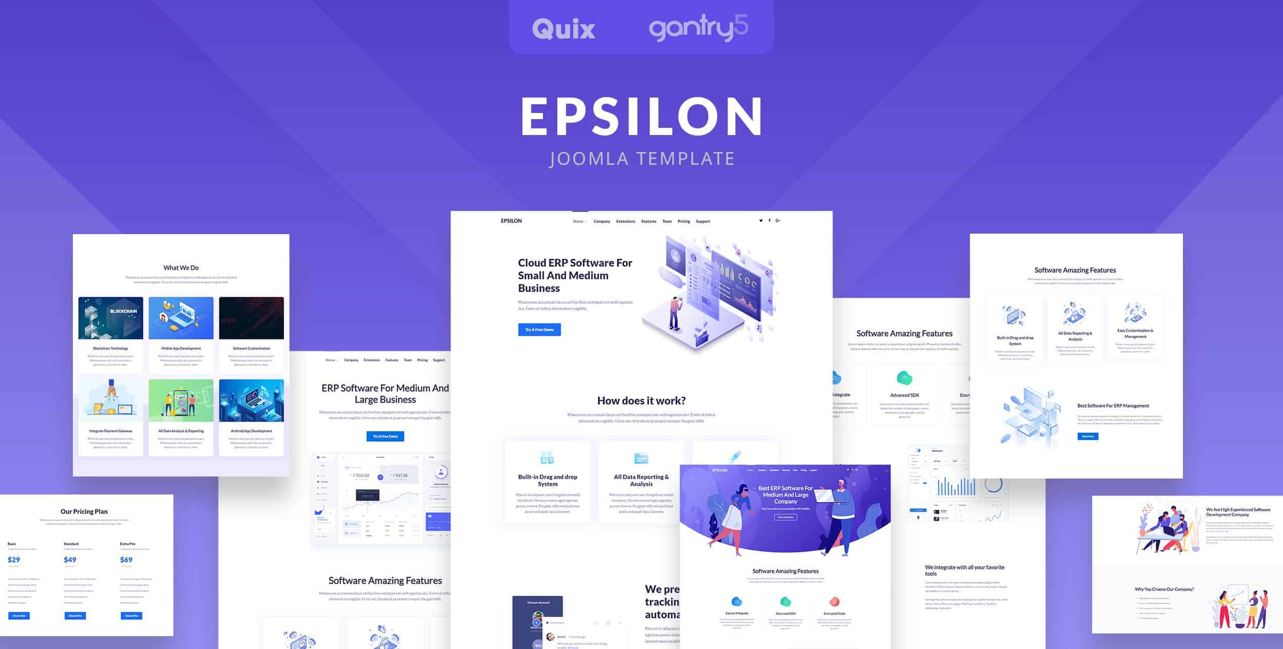 Introducing Epsilon - Best Joomla Template for SaaS Website, Web Services and App Development Companies