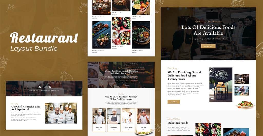 Introducing Restaurant Layout Pack for Quix Page Builder