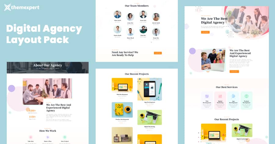 Introducing Digital Agency Layout Pack for Quix Page Builder