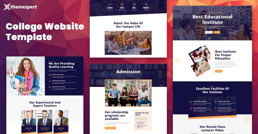 Introducing College Website Template for Quix Page Builder