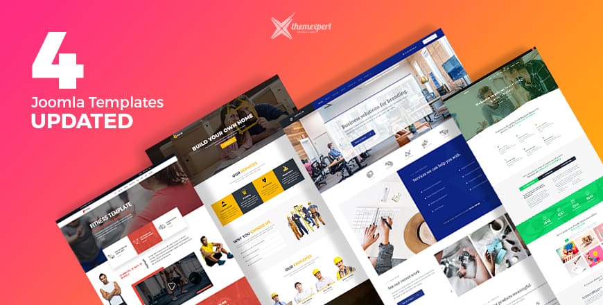 4 Joomla Templates Updated with Improved Features and Bug Fixes